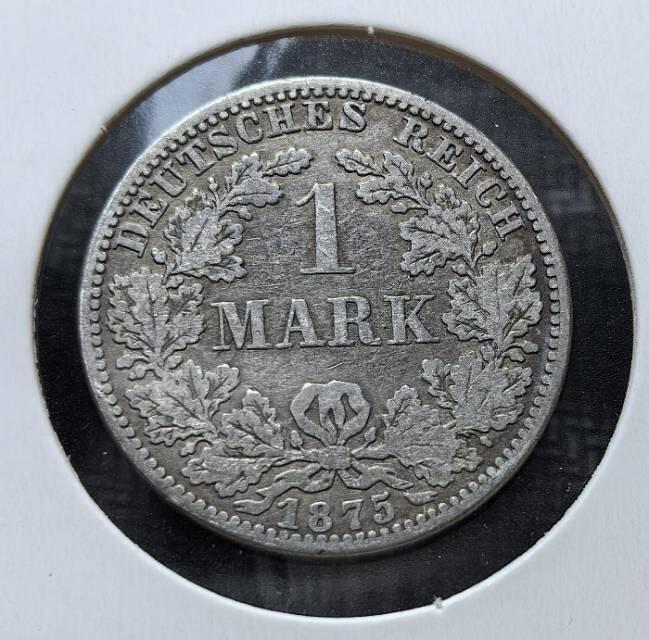 德意志帝国1875年1马克短翅鹰银币（A厂）完整解析