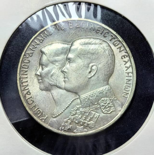 希腊1964年30德拉克马康斯坦丁二世大婚银币 完整解析
 希腊1964年30德拉克马康斯坦丁二世大