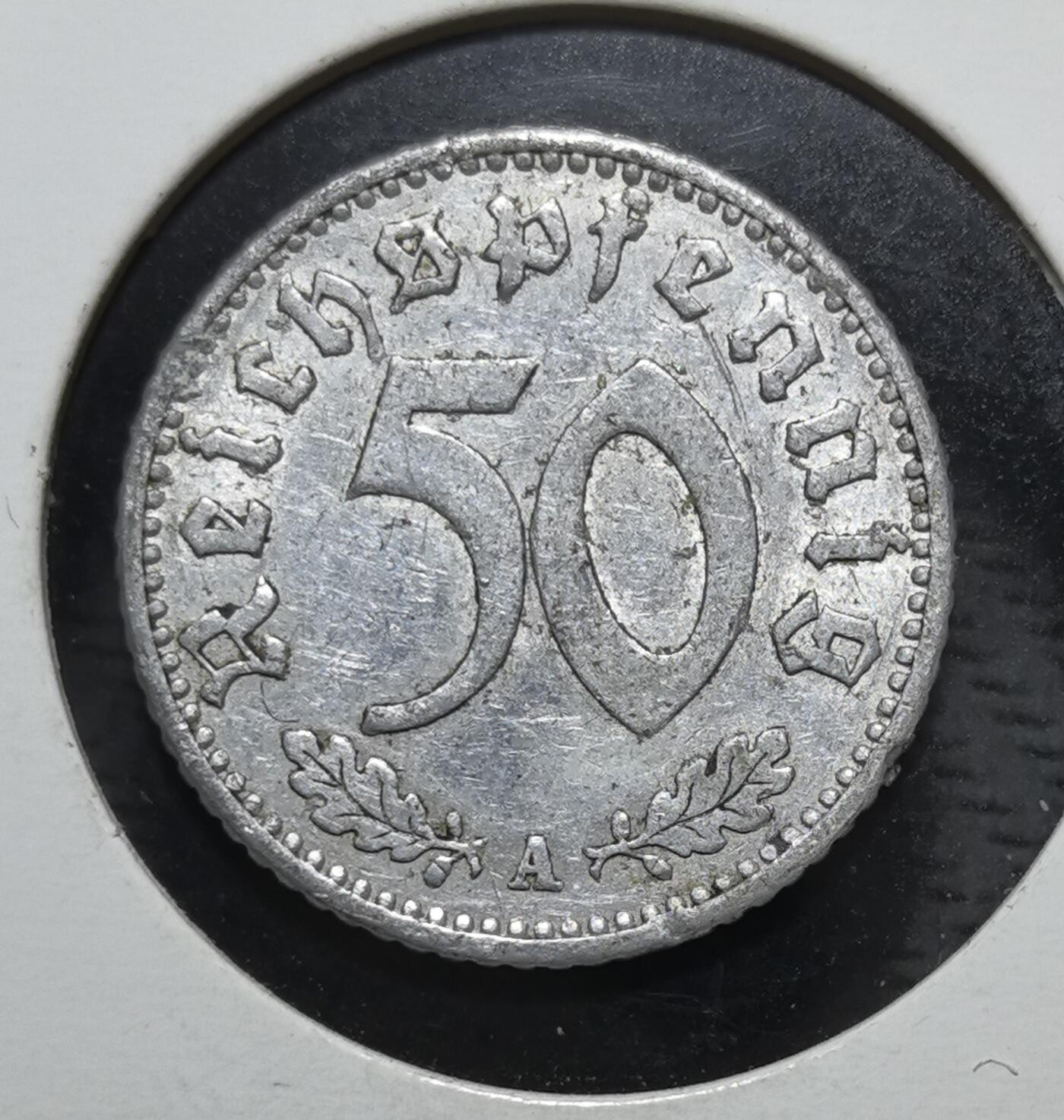  德意志第三帝国1935年50 芬尼镍币