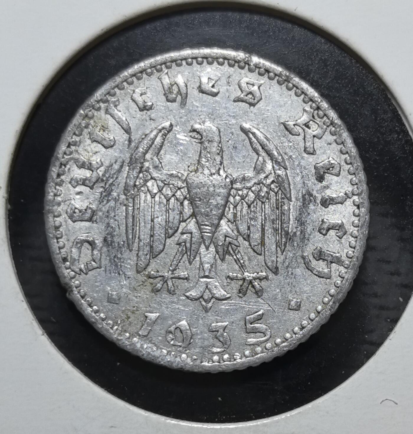  德意志第三帝国1935年50 芬尼镍币