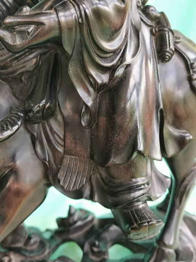 清晚期龙眼木老子出关紫气东来