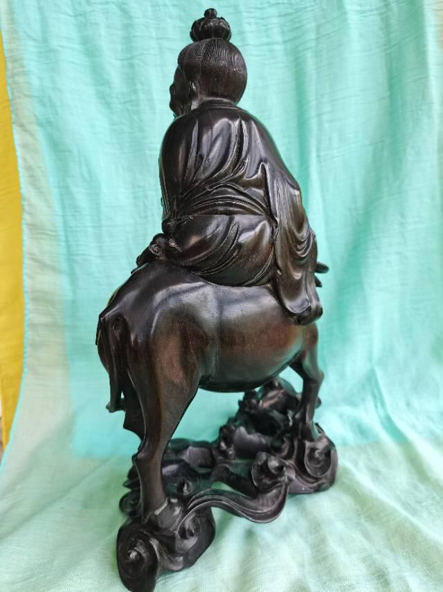 清晚期龙眼木老子出关紫气东来