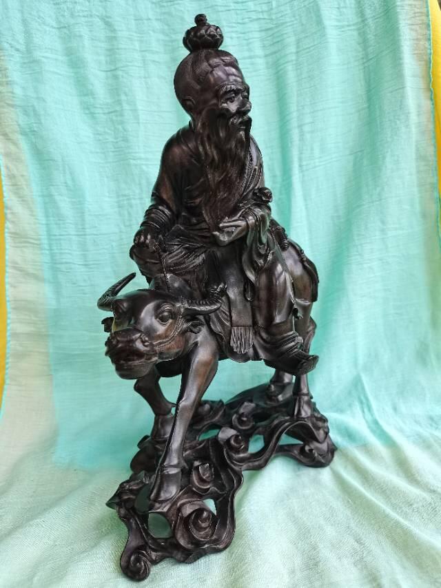 清晚期龙眼木老子出关紫气东来