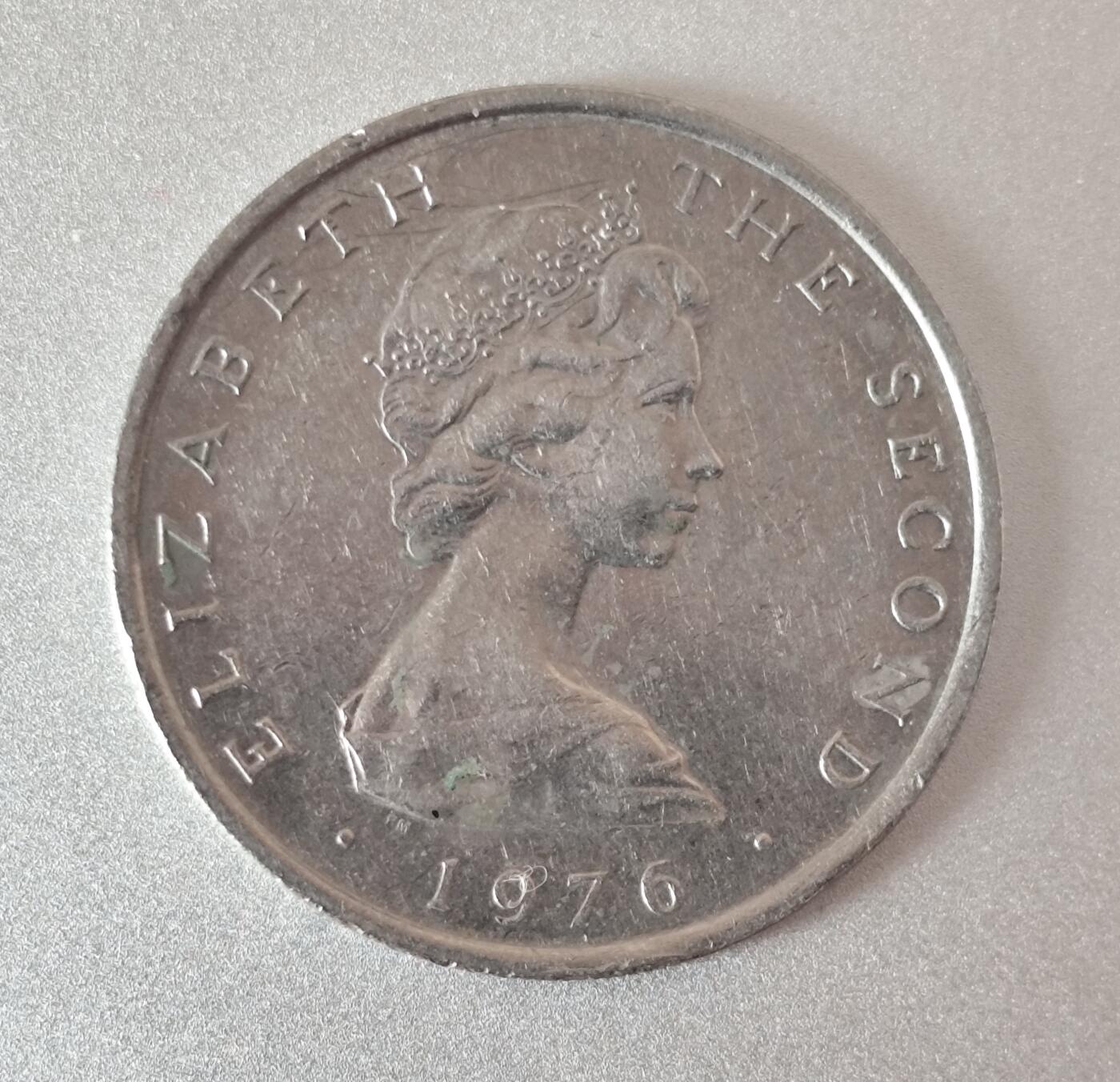 1976年马恩岛10便士硬币