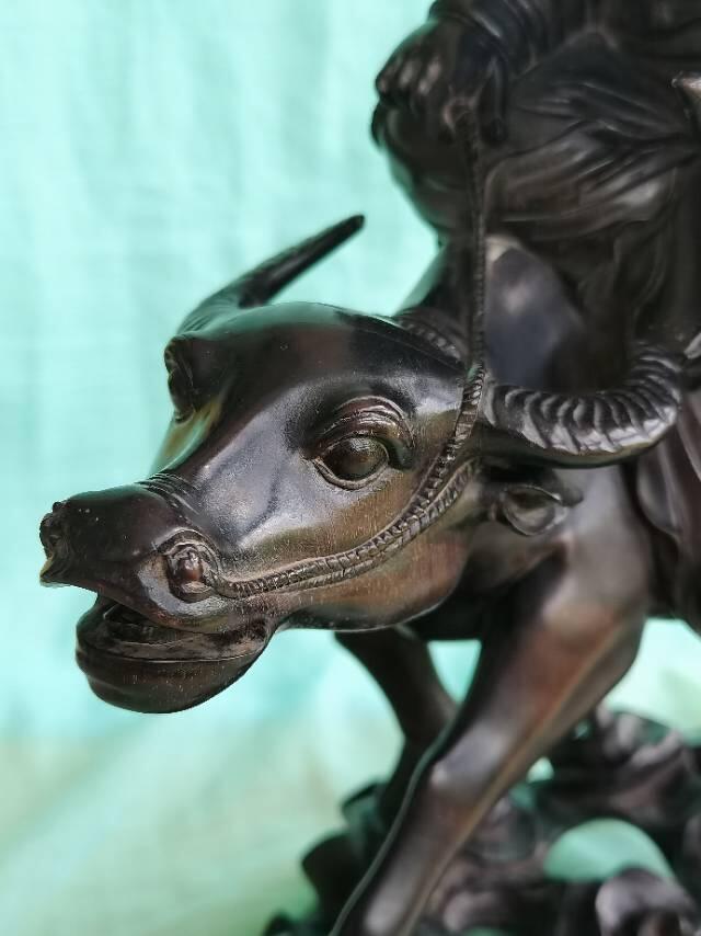 清晚期龙眼木老子出关紫气东来