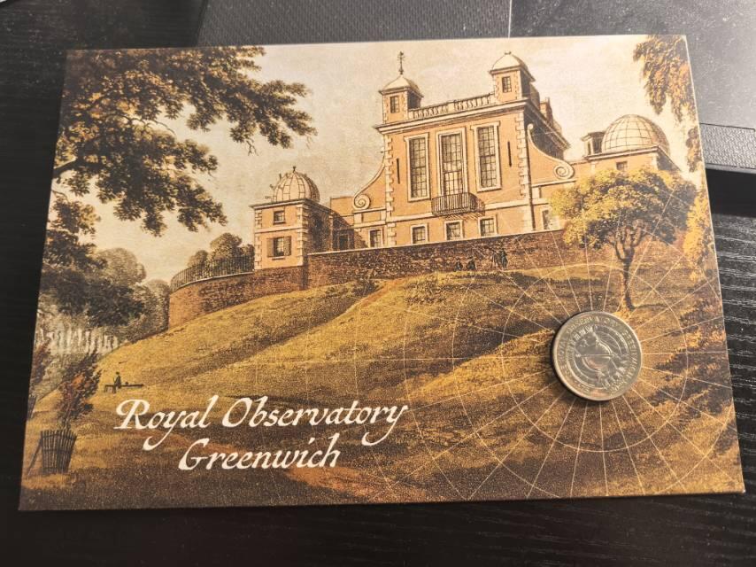 英国2025年格林尼治天文台创建350周年2镑纪念邮币封