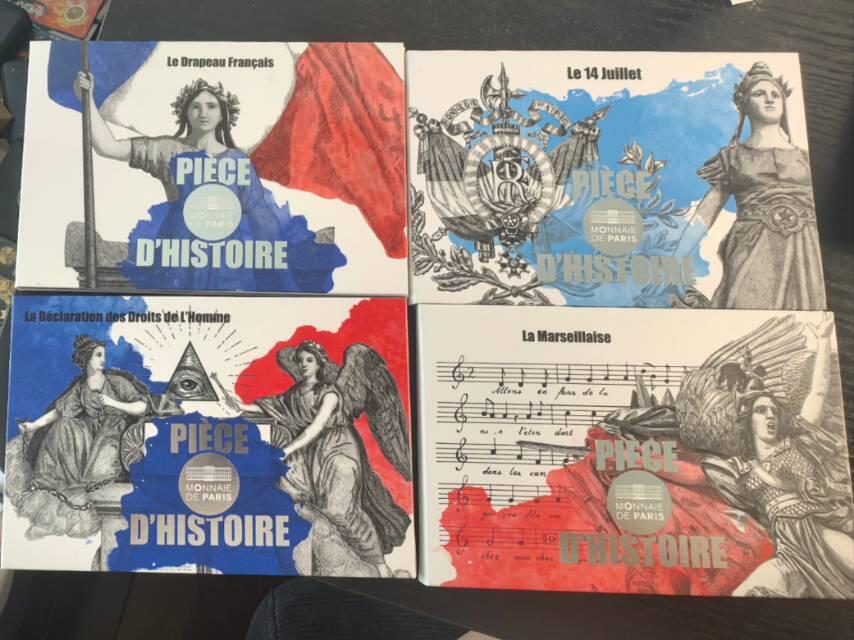 法国2019年货币历史系列50欧元四枚套