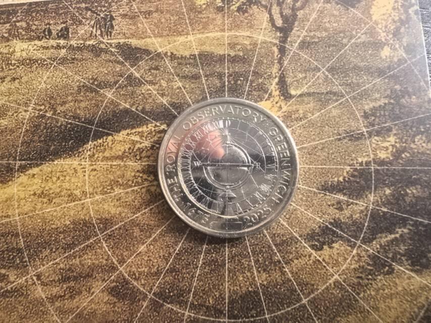 英国2025年格林尼治天文台创建350周年2镑纪念邮币封