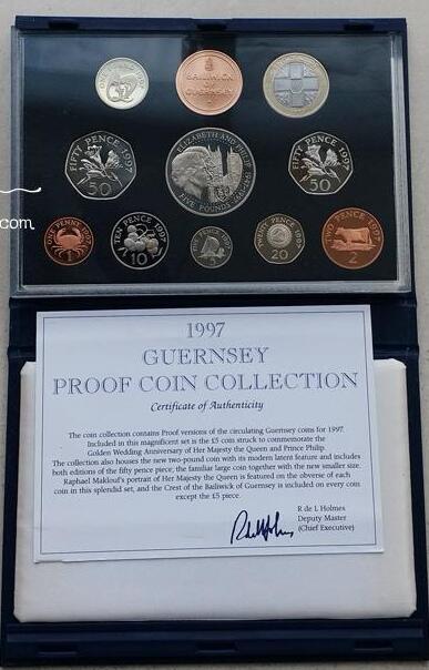 格恩西1997年精制套币