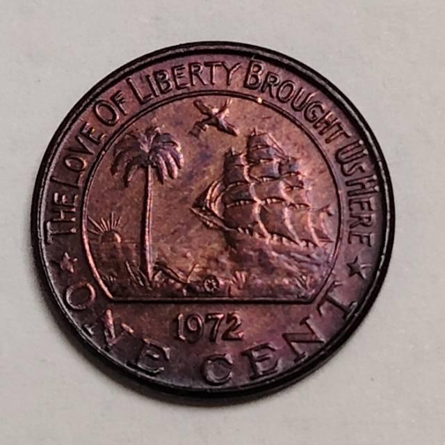 🪙 利比里亚 1972 年 1 分铜币（KM#13 / Numista N#4769）