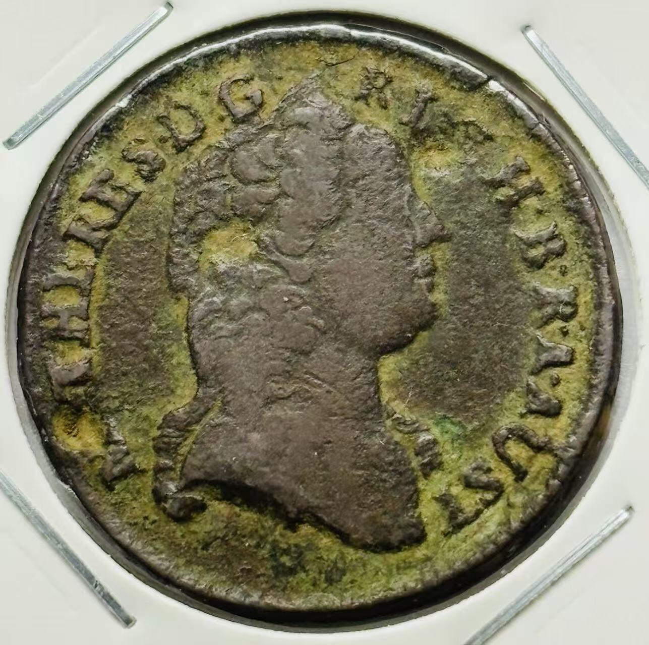 神圣罗马帝国哈布斯堡王朝（奥地利）玛丽亚·特蕾莎时期发行的1克鲁泽（1 Kreuzer）铜币