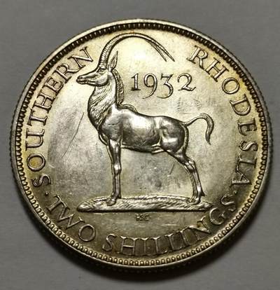 英属南罗得西亚 2先令银币（Two Shillings）