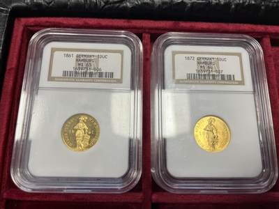 【自藏欣赏】1861/1872B德国汉堡1杜卡特金币