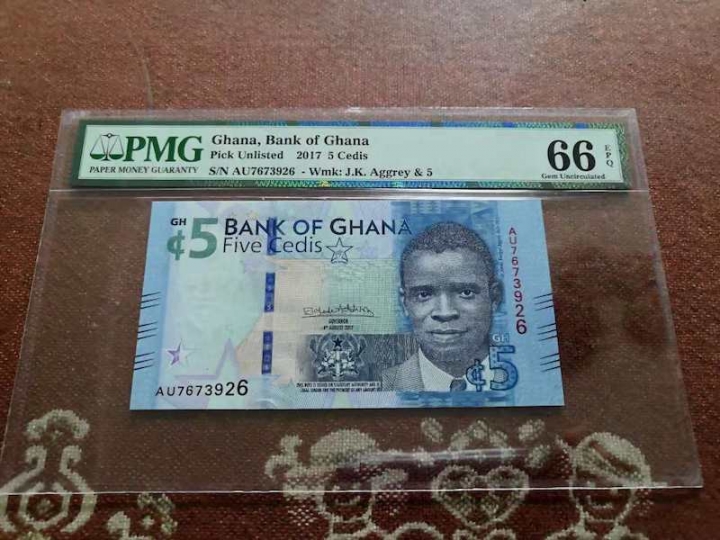 收藏联盟六十三期拍卖 PMG 66E 加纳175 AU673926