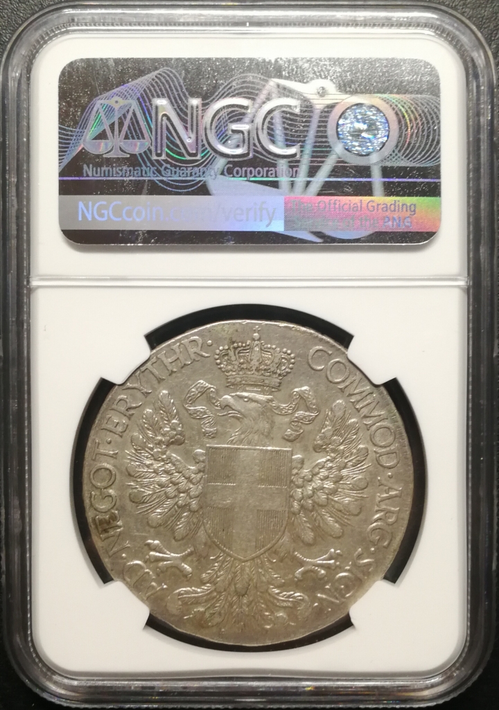 凡希社世界钱币微拍第六十七期 1918意属厄立特里亚TALLERO大银NGC-AU53