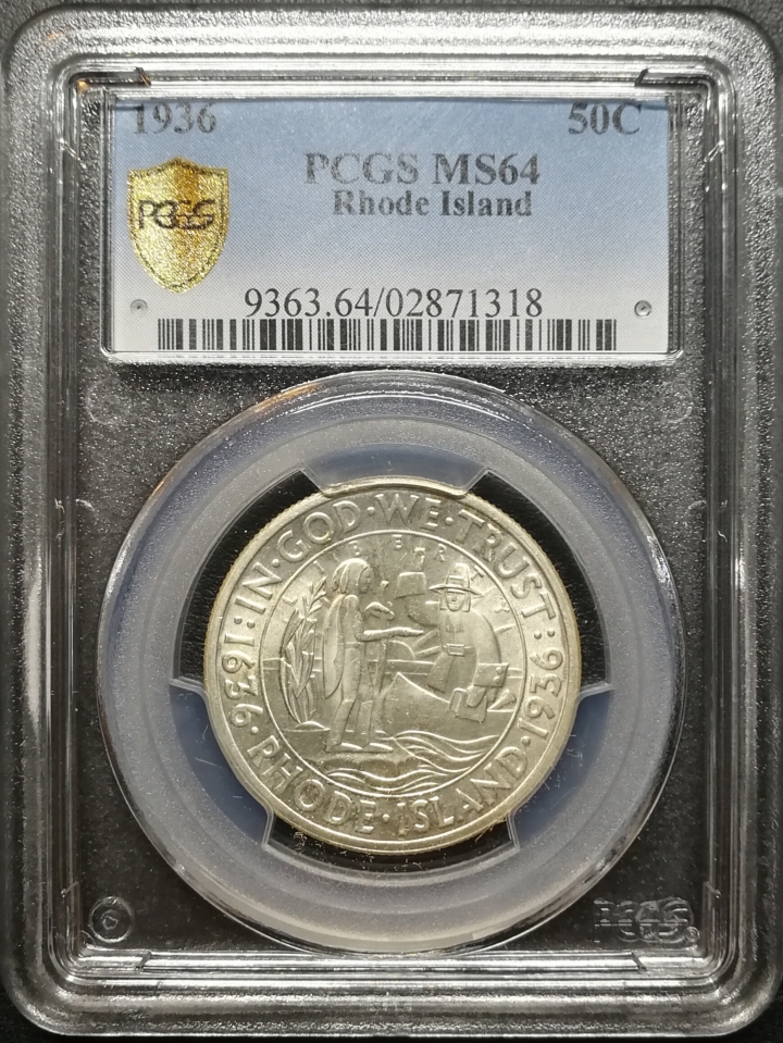 凡希社世界钱币微拍第六十七期 1936美国罗德岛50分PCGS-MS64