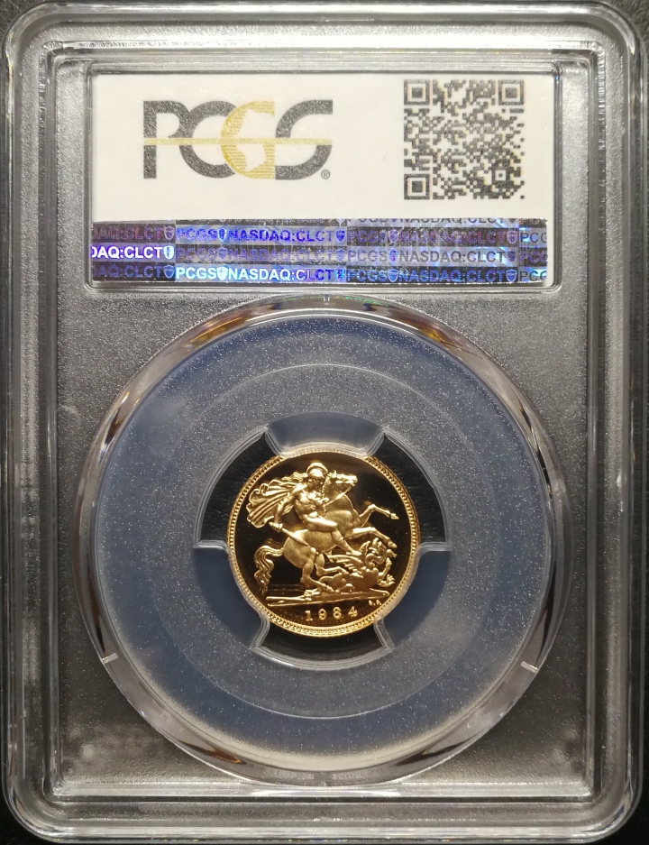 凡希社世界钱币微拍第六十七期 1984英国伊丽莎白半金镑PCGS-PF69