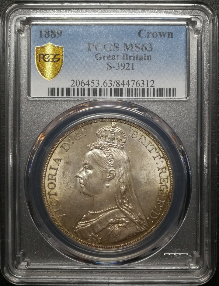 凡希社世界钱币微拍第六十七期 1889英国马剑大银PCGS-MS63