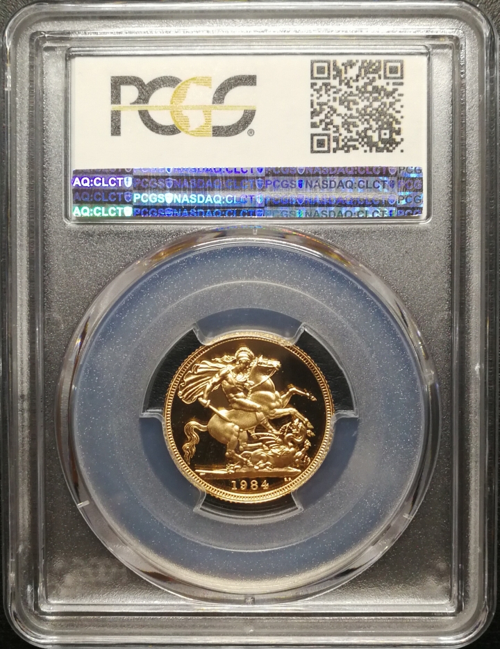 凡希社世界钱币微拍第六十七期 1984英国伊丽莎白金镑PCGS-PF69