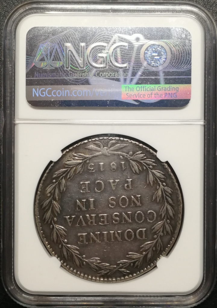 凡希社世界钱币微拍第六十七期 1813瑞士40B大银NGC-XF40