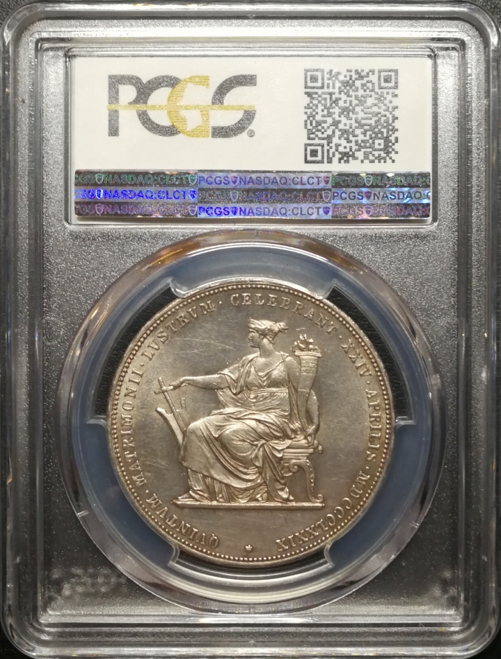 凡希社世界钱币微拍第六十七期 1879奥地利茜茜公主2FL PCGS-UNCD
