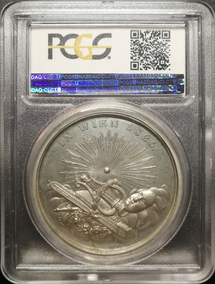 凡希社世界钱币微拍第六十七期 1826年奥地利戏剧演员雷蒙德纪念章PCGS-SP61(Wurzd7791) 