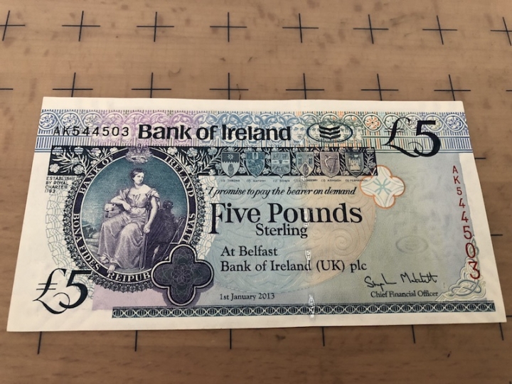 收藏联盟第六十四期拍卖 爱尔兰流通品三张25镑，汇率起拍