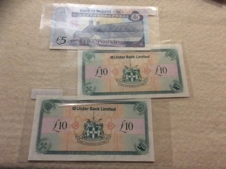 收藏联盟第六十四期拍卖 爱尔兰流通品三张25镑，汇率起拍