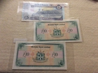 收藏联盟第六十四期拍卖 - 爱尔兰流通品三张25镑，汇率起拍