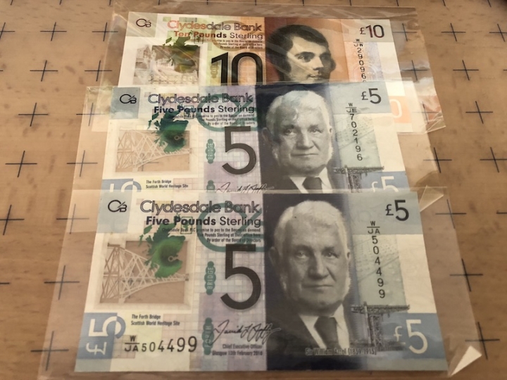 收藏联盟第六十四期拍卖 英国流通品钞一批总计75镑，汇率价起拍