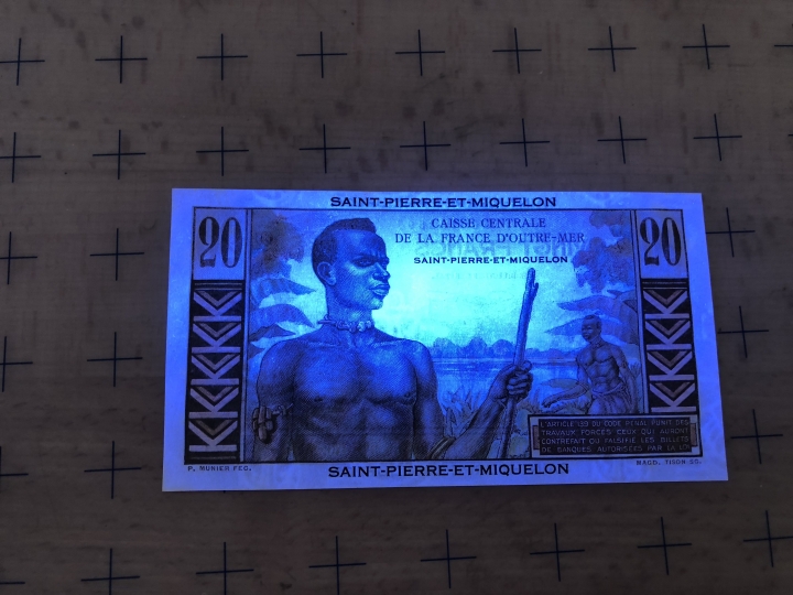 收藏联盟第六十四期拍卖 圣皮埃尔和密克伦20法郎UNC