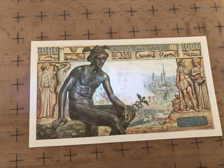 收藏联盟第六十四期拍卖 1942年1000法郎 UNC