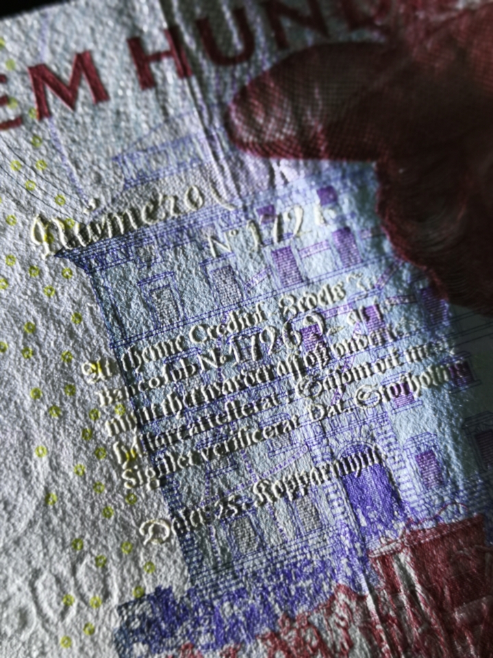 《外钞收藏家》第五十八期拍卖 瑞典500克朗 全系版  卡尔  全新unc 