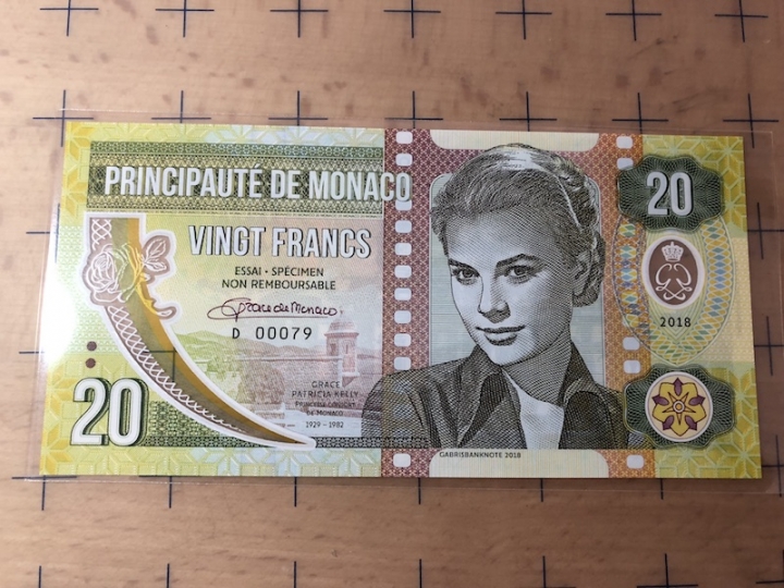 收藏联盟第六十四期拍卖 塑料测试钞一枚 号码D00079