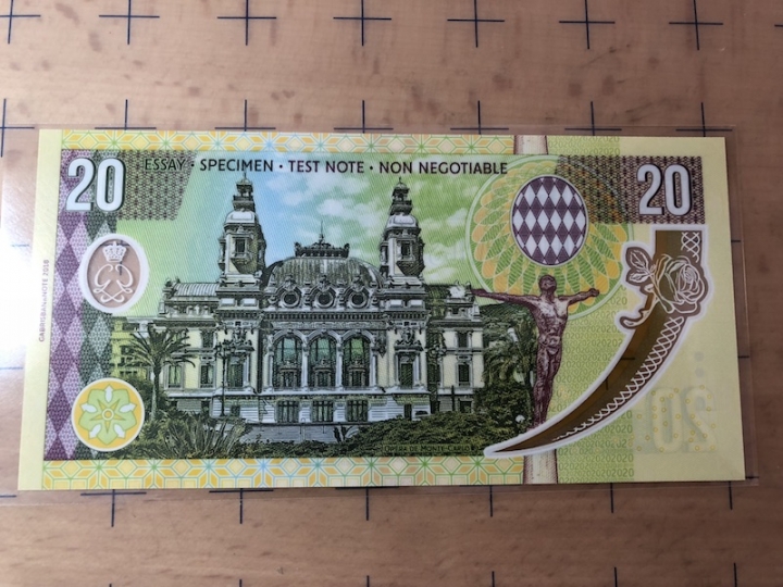 收藏联盟第六十四期拍卖 塑料测试钞一枚 号码D00079