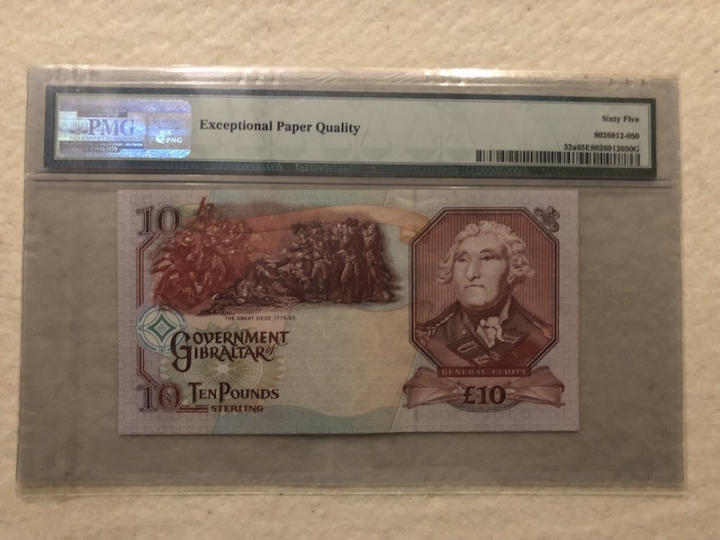 收藏联盟第六十六期拍卖 直布罗陀2006年10镑 首发冠 PMG65E