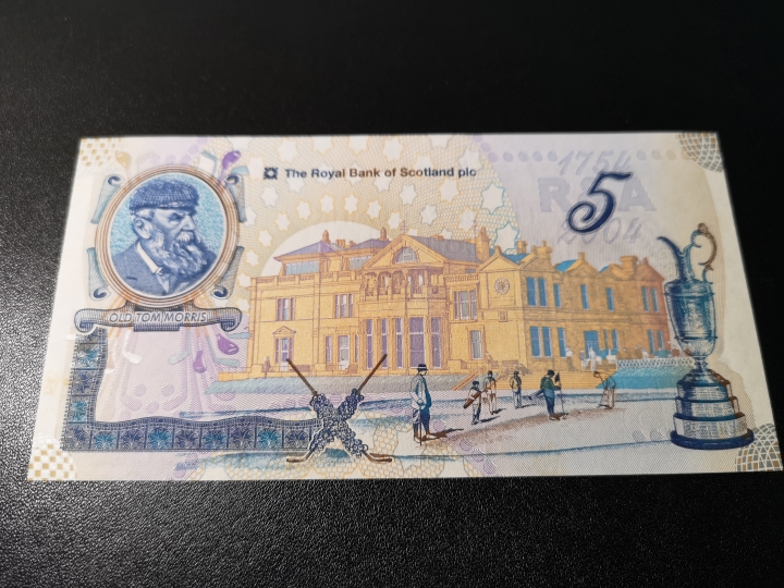 《外钞收藏家》第五十九期拍卖 苏格兰2004年高尔夫俱乐部250周年纪念钞 5镑   全新unc
