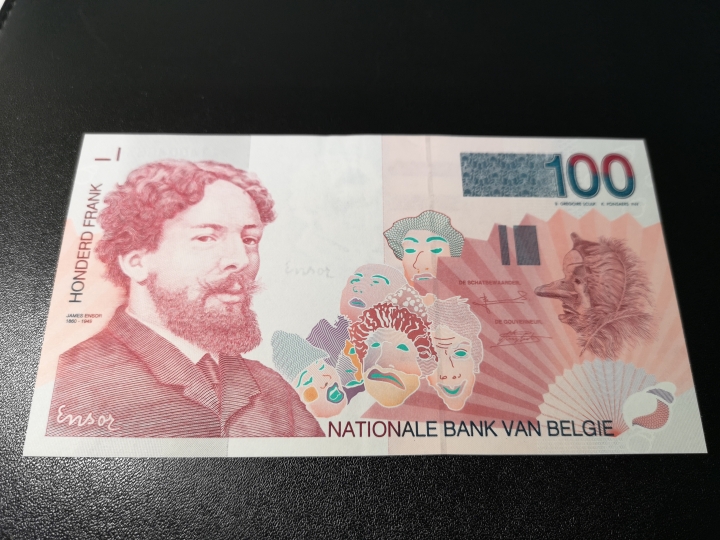 《外钞收藏家》第五十九期拍卖 比利时末版100  全新unc