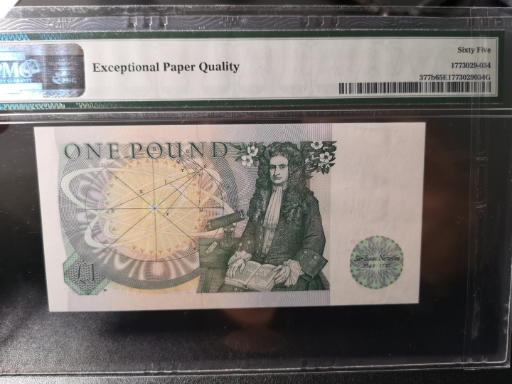 《外钞收藏家》第五十九期拍卖 英国D序列1镑 pmg65