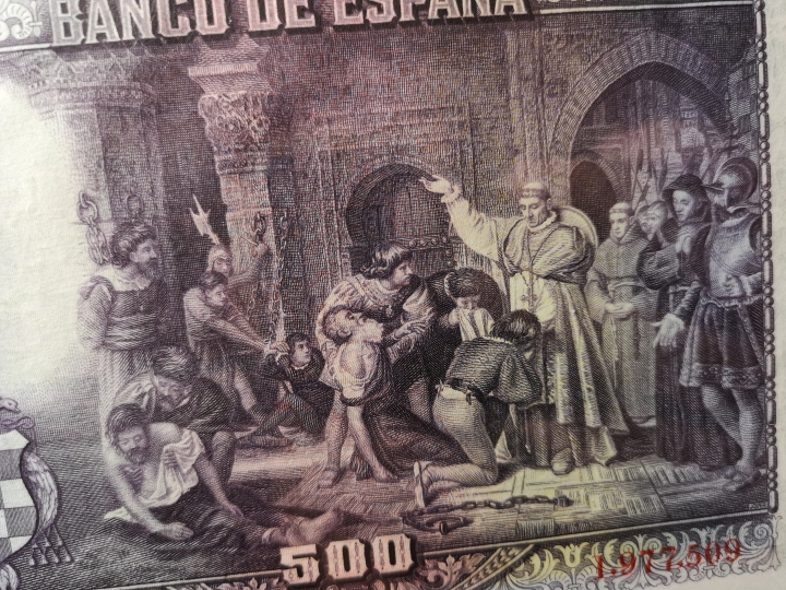 《外钞收藏家》第五十九期拍卖 西班牙1928年1000比塞塔 pmg64