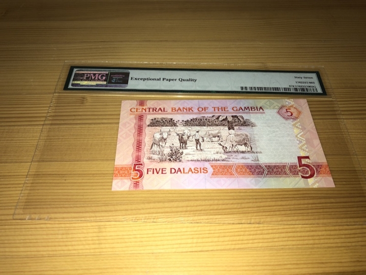 收藏联盟第六十七期拍卖 冈比亚135 PMG67E