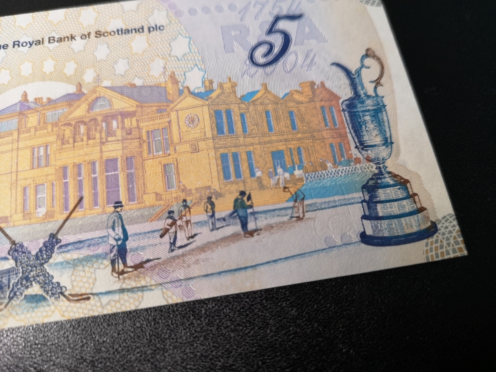 《外钞收藏家》第五十九期拍卖 苏格兰2004年高尔夫俱乐部250周年纪念钞 5镑   全新unc