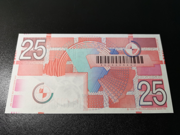 《外钞收藏家》第五十九期拍卖 荷兰齿轮版25盾 全新unc