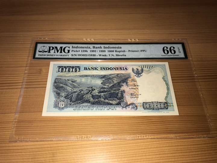 收藏联盟第六十七期拍卖 印尼 921000 PMG66E