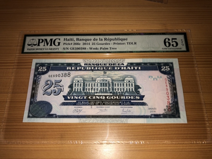 收藏联盟第六十八期拍卖 海地1425 PMG65E