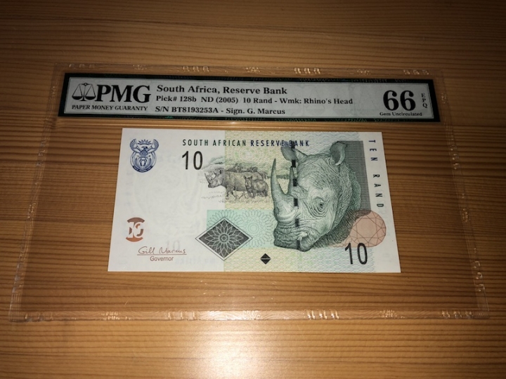 收藏联盟第六十八期拍卖 南非0510 PMG66E