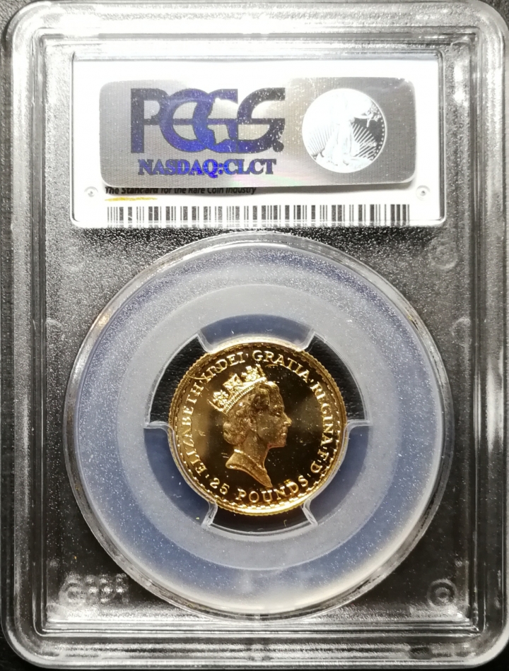 凡希社世界钱币微拍第六十九期 1987英国不列颠女神1/4盎司金币PCGS-MS69