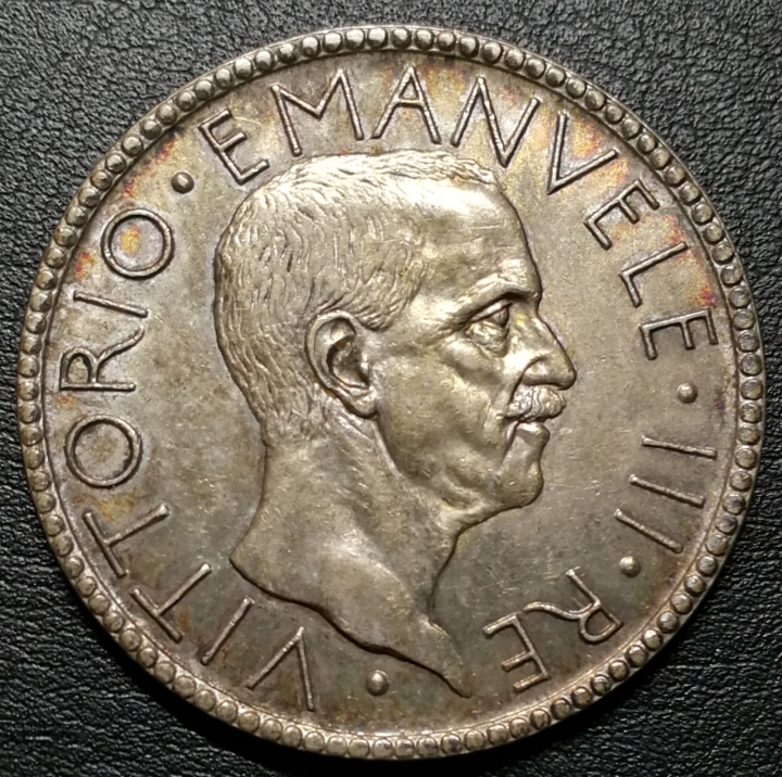 凡希社世界钱币微拍第六十九期 1927意大利法西斯与裸男20里拉AU