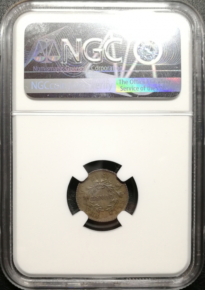 凡希社世界钱币微拍第六十九期 AN12法国拿破仑1/4法郎NGC-AU58执政官版少