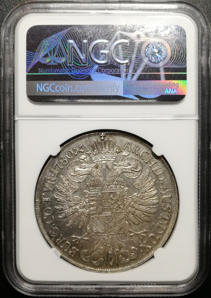 凡希社世界钱币微拍第六十九期 1780特蕾莎泰勒早期后铸NGC-MS62